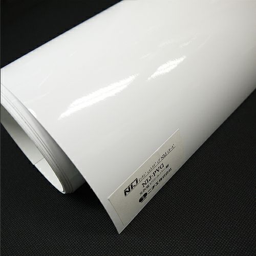 中期用 光沢塩ビ 強粘着シルバー糊品 90um 1370mm×50M 1本