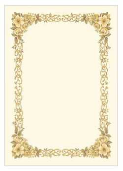 洋柄賞状用紙 はがき 縦横兼用 10枚×5冊