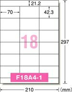 a-one ラベルシール［レーザープリンタ］ 再生紙 A4 18面 上下余白付 20シート 31384