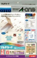 a-one マルチカード 名刺用紙 インクジェット専用 両面 クリアエッジ 標準 アイボリー 10面 10シート 51821