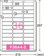 a-one ラベルシール［レーザープリンタ］ マット紙 A4 36面 四辺余白付 角丸 20シート入 65236