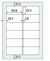 楽貼ラベルシール12面四辺余白付角丸