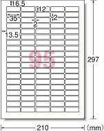 a-one ラベルシール[インクジェット] 超耐水 光沢紙 A4判 95面 四辺余白付 角丸 10シート 64295