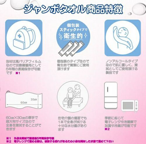 災害備蓄用超大判ウェットタオル