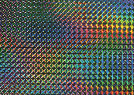 溶剤インク用 ホログラムメディア モザイク 透明強粘着糊 屋内用