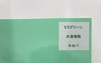 緑色光沢ラベル用紙エメラルドグリーン